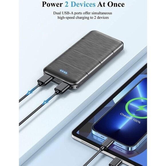 2 Pack Portable Charger Power Bank 1500mAh Dual USB - Picture 4 of 14